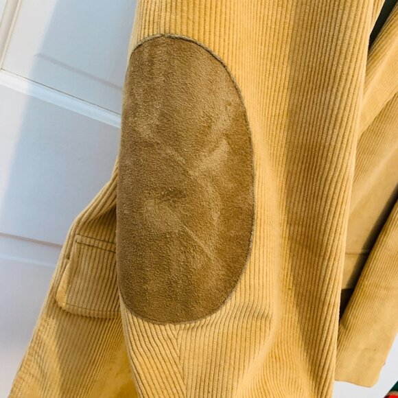 Garrison Park Men's 44 R Vintage Tan Brown Corduroy Blazer W/ Elbow Patches - Picture 16 of 16